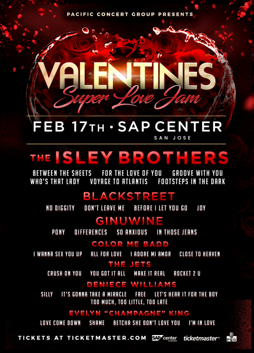 Valentine's Super Love Jam: The Isley Brothers & Ginuwine at SAP Center