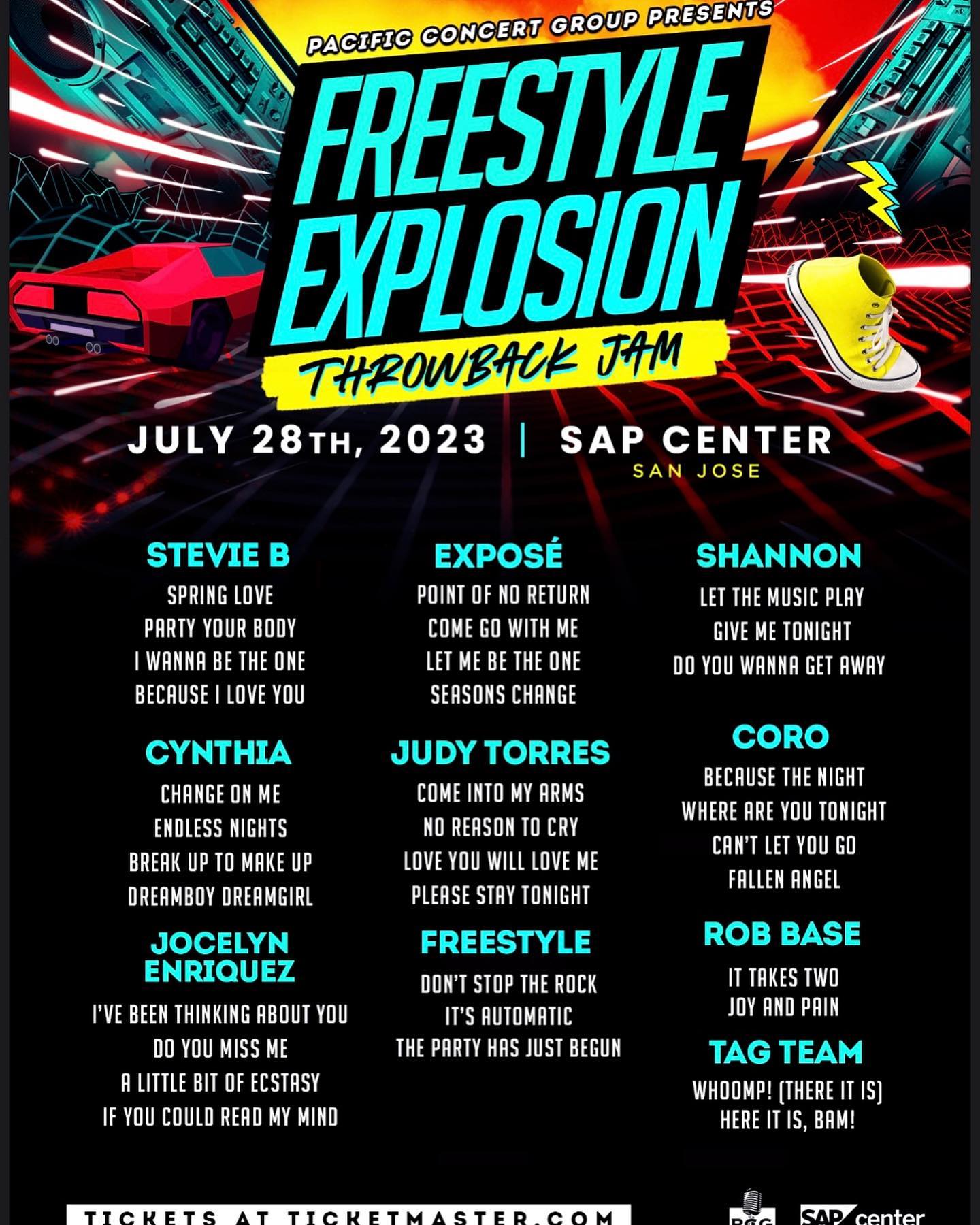 Freestyle Explosion Throwback Jam at SAP Center